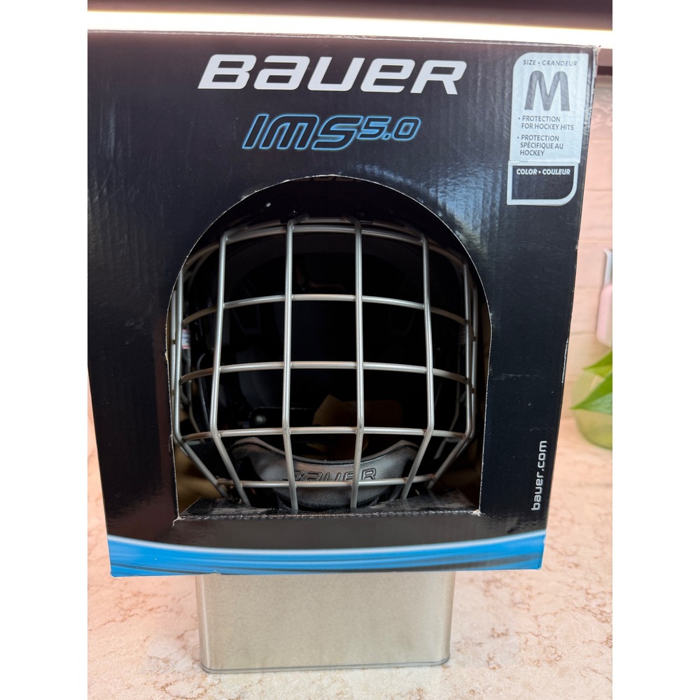 Bauer IMS 5.0 Hockey Helmet Combo with Cage Black Medium HECC 2030 Certified